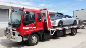 Towing a Nissan GTR - we provide prestige car towing services across Australia