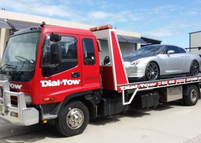 Towing a Nissan GTR - we provide prestige car towing services across Australia