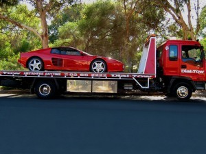 Towing a FERRARI - we provide prestige car towing services across Australia